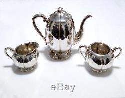 Rare Antique Vintage Sterling Silver 3 Piece Sanborns Mexico Coffee Tea Set