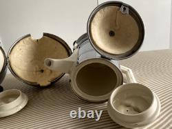 Rare HEATMASTER Vintage Classic Insulated Ceramic Coffee & Tea Pits VGC