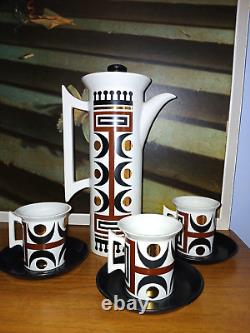 Rare Midcentury Coffee set Gold Signal Susan Williams Ellis for Portmeirion VGC