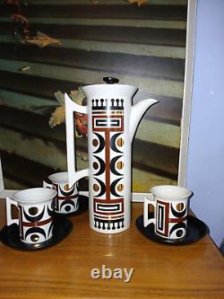 Rare Midcentury Coffee set Gold Signal Susan Williams Ellis for Portmeirion VGC