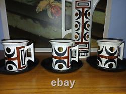 Rare Midcentury Coffee set Gold Signal Susan Williams Ellis for Portmeirion VGC