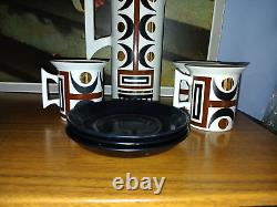 Rare Midcentury Coffee set Gold Signal Susan Williams Ellis for Portmeirion VGC