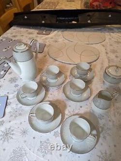 Rare Noritake Damask 5698 Vintage Fine China 6 piece Coffee Set Stunning