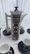 Rare Portmeirion Susan Williams Ellis Gold Signs Serif Shaped Coffee Set