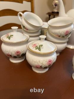 Rare Royal Tettau Bavaria Germany Vintage Coffee Set Pink Roses