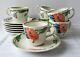 Rare Set Of Six Vintage Villeroy & Boch Amapola Tea / Coffee Cups And Saucers