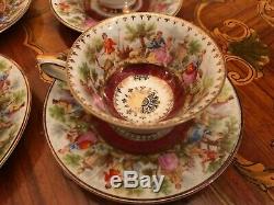 Rare Vintage 11 Cups 12 Saucer German Wunsiedel Bavaria Porcelain Coffee Set