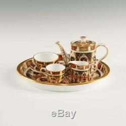 Rare Vintage 6-Piece Royal Crown Derby Old Imari Miniature Tea/Coffee Set 1128