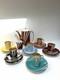 Rare Vintage 60s Cmielow Krokus Coffee Set Trios Wincenty Potacki Poland Mid C