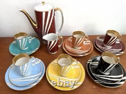 Rare Vintage 60s Cmielow Krokus Coffee Set Trios Wincenty Potacki Poland Mid C