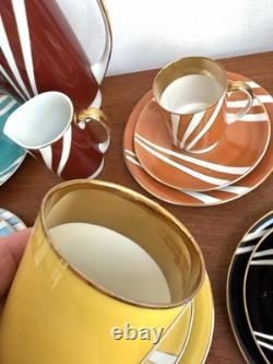 Rare Vintage 60s Cmielow Krokus Coffee Set Trios Wincenty Potacki Poland Mid C