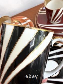 Rare Vintage 60s Cmielow Krokus Coffee Set Trios Wincenty Potacki Poland Mid C