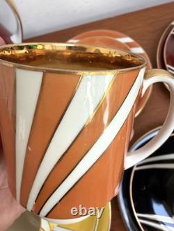 Rare Vintage 60s Cmielow Krokus Coffee Set Trios Wincenty Potacki Poland Mid C