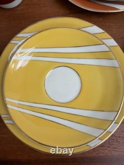 Rare Vintage 60s Cmielow Krokus Coffee Set Trios Wincenty Potacki Poland Mid C