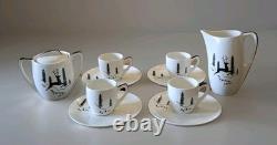 Rare Vintage Atelier Forjaz Brazil Ceramic Coffee Set Demitasse Milk Sugar 1950
