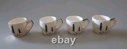 Rare Vintage Atelier Forjaz Brazil Ceramic Coffee Set Demitasse Milk Sugar 1950