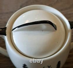 Rare Vintage Atelier Forjaz Brazil Ceramic Coffee Set Demitasse Milk Sugar 1950