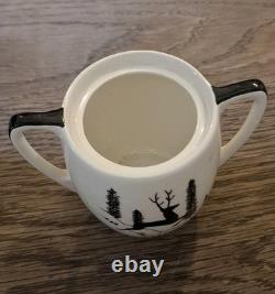 Rare Vintage Atelier Forjaz Brazil Ceramic Coffee Set Demitasse Milk Sugar 1950