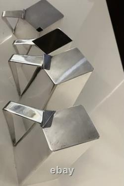 Rare! Vintage Cubist Art Deco Coffee Tea Service Set Bauhaus Gio Ponti Sabattini