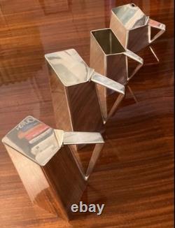 Rare! Vintage Cubist Art Deco Coffee Tea Service Set Bauhaus Gio Ponti Sabattini Rare! Vintage Cubist Art Deco Coffee Tea Service Set Bauhaus Gio Ponti Sabattini