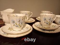 Rare Vintage Duchess, Blue Floral Coffee Set. Fine Bone China, England