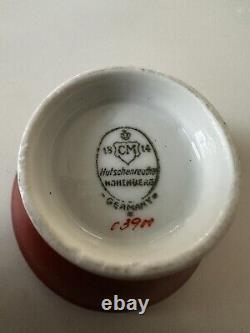 Rare Vintage Porcelain Red Coffee Set by HVM Hansa Germany