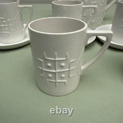 Rare Vintage Portmeirion White Totem Coffee Set Susan William Ellis Collectable