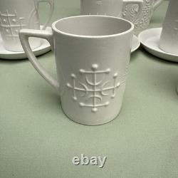 Rare Vintage Portmeirion White Totem Coffee Set Susan William Ellis Collectable