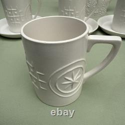 Rare Vintage Portmeirion White Totem Coffee Set Susan William Ellis Collectable