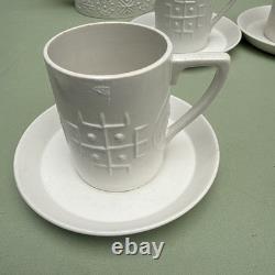 Rare Vintage Portmeirion White Totem Coffee Set Susan William Ellis Collectable