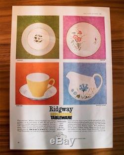 Rare Vintage Ridgway Park Lane 1950s 1960s Coffee Pot Set and Plates Homemaker