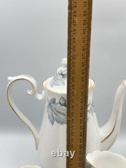 Rare Vintage Royal Albert Silver Maple Coffee Set