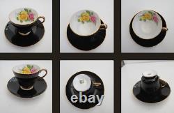 Rare Vintage Shelley England Fine Bone China Tea/Coffee Cups, Saucers Set 18 Pcs