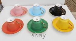 Rare Vintage Shelley England Fine Bone China Tea/Coffee Cups, Saucers Set 18 Pcs