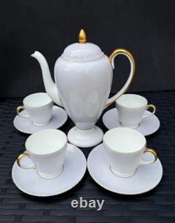 Rare Vintage Wedgwood Bone China Coffee Set April Colours W4147 for4 VGC England