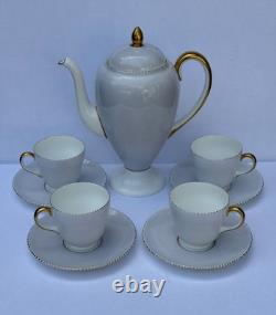 Rare Vintage Wedgwood Bone China Coffee Set April Colours W4147 for4 VGC England