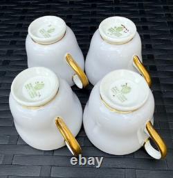Rare Vintage Wedgwood Bone China Coffee Set April Colours W4147 for4 VGC England Rare Vintage Wedgwood Bone China Coffee Set April Colours W4147 for4 VGC England