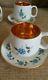 Rare Classic Vintage Prinknash Abbey Pottery Coffee Cups And Saucer Set Of Four