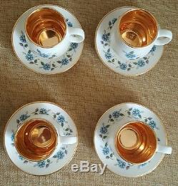 Rare classic vintage Prinknash Abbey Pottery coffee cups and saucer set of four