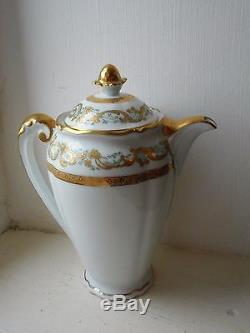 Rare stunning vintage French Limoges porcelain 27 piece tea set / coffee set