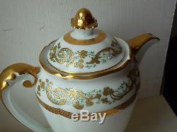 Rare stunning vintage French Limoges porcelain 27 piece tea set / coffee set