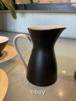 Rare vintage Raymond Lowey Ebony Black Rosenthal Fine China Coffee Set for 6