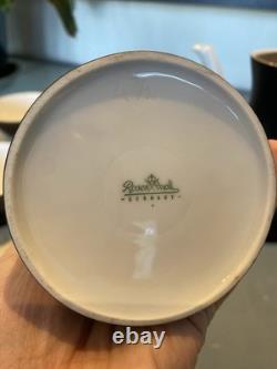 Rare vintage Raymond Lowey Ebony Black Rosenthal Fine China Coffee Set for 6