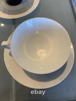 Rare vintage Raymond Lowey Ebony Black Rosenthal Fine China Coffee Set for 6