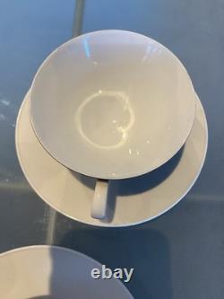 Rare vintage Raymond Lowey Ebony Black Rosenthal Fine China Coffee Set for 6