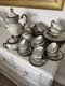 Rare Vintage Seltmann Weiden Bavaria Porcelain Large Coffee Set. Black & Whit