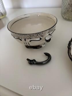 Rare vintage Seltmann Weiden Bavaria Porcelain large Coffee Set. Black & Whit