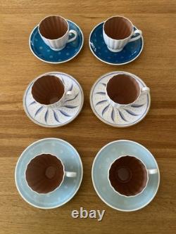 Rare, vintage Susie Cooper Harlequin tea/coffee set. EXC