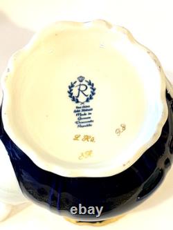Reichenbach Echt Kobalt Navy/floral/gold 6-person Vintage Coffee Set GDR 15 pcs