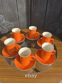 Retro Carlton Ware Wellington orange Coffee Set from 1970s Vintage Classic